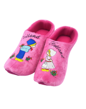 Holland slippers pink kissing couple