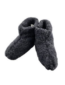 DINA Hochwertige Wollpantoffeln anthrazit Unisex