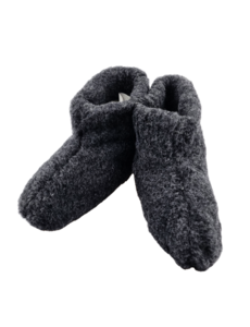 DINA Wool slippers high model anthracite up to size 46