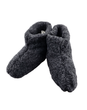 DINA Wool slippers high model anthracite up to size 46