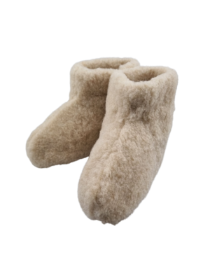 DINA Wunderbar weiche Wollpantoffeln – Hohes Modell Beige