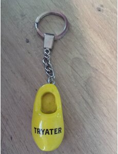 Clog key rings yellow with logo
