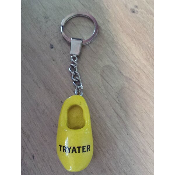 Clog key rings yellow with logo