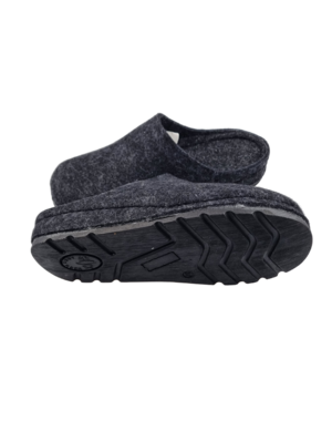 DINA Slipper - Filzpantoffeln mit harter Sohle - schwarz Unisex
