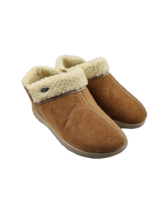 DINA NEW - slippers with wool lining and hard sole - Color Beige