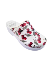 DINA Medical clogs - PU sole - Cherries