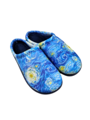 DINA instappers - heerlijk warm - Starry Night print - harde zool