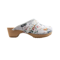 DINA Swedish clogs with floral motif