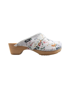 DINA Schwedische Clogs mit Blumenmotiv