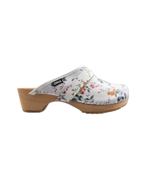 DINA Swedish clogs with floral motif