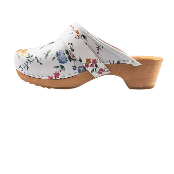 DINA Schwedische Clogs mit Blumenmotiv