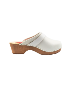 DINA Swedish clogs white