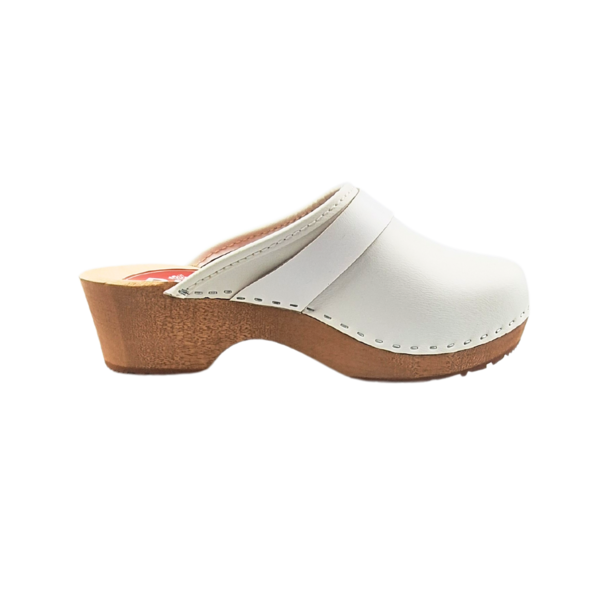 DINA Schwedische Holzschuhe – Weiß