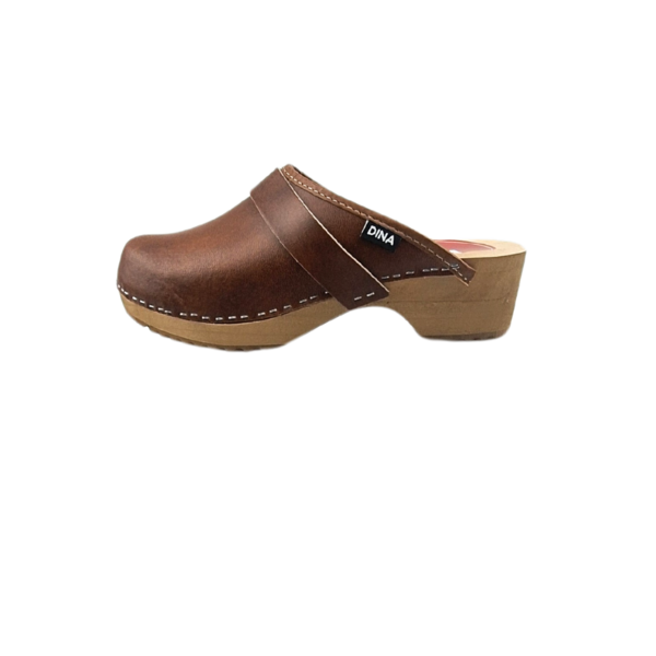 DINA Schwedische Clogs klassisch braun - Unisex -