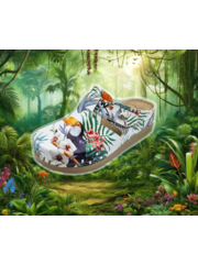 DINA Jungle clogs - plastic sole and medical footbed - Tropical shoes