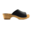 DINA Wooden sandals with nubuck leather - matte black - model 2024