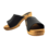 DINA Houten sandalen met nubuck leer - mat zwart
