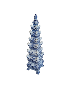 TRAA Delftsblauwe Piramide Vaas voor tulpen - 85cm hoog