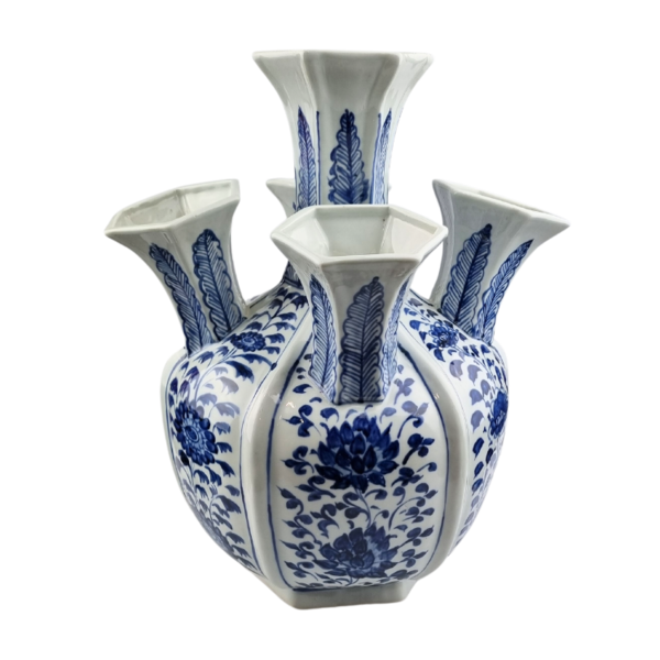 TRAA Delft blue 5 rings Vase for tulips - 45cm high