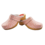 DINA Pink Swedish clogs with polka dots