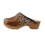 DINA Schwedische Holzschuhe mit Pantherprint und Holzsohle