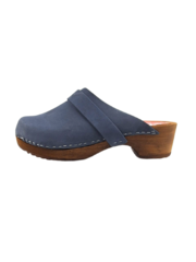 DINA Dina Clogs blau mit Nubukleder