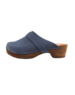 DINA Dina clogs blauw met nubuck leer