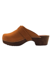 DINA Dina clogs cognac with nubuck leather