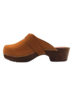 DINA Dina clogs cognac with nubuck leather