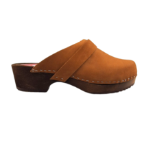 DINA Dina clogs cognac with nubuck leather
