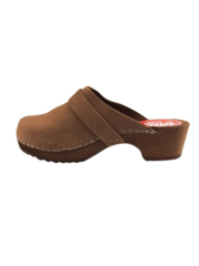 DINA Dina clogs bruin met nubuck leer