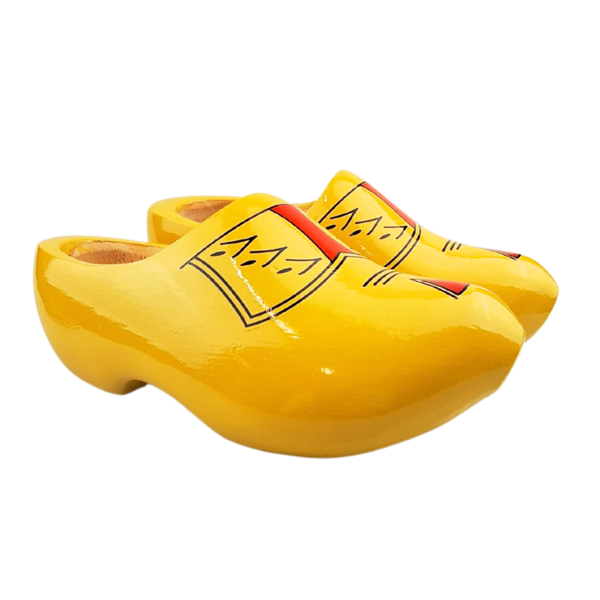 Gelbe Holzclogs für Bauern – Alle Größen