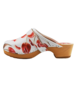 DINA Swedish clogs with Red tulip - Dina clogs -