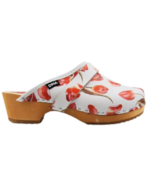 DINA Swedish clogs - Red tulip - Dina clogs