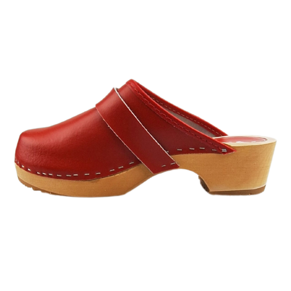 DINA Swedish clogs - plain red - shoe clogs from Dina