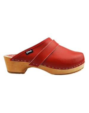 DINA Swedish clogs - plain red - shoe clogs from Dina
