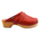 DINA Zweedse klompen - effen rood - schoenklompen van Dina
