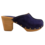 DINA Navy blue suede high-heeled clogs Dina
