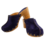 DINA Navy blue suede high-heeled clogs Dina