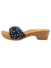 DINA Sandalen blauwe dots smalle gesp -kleppers-