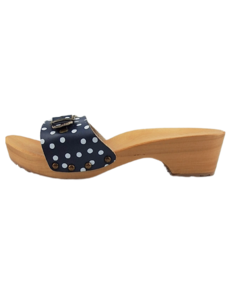 DINA Sandals blue dots narrow buckle - clappers -