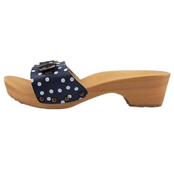 DINA Sandals blue dots narrow buckle - clappers -