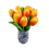 TRAA Delft blue vase with orange wooden tulips (10 pieces)