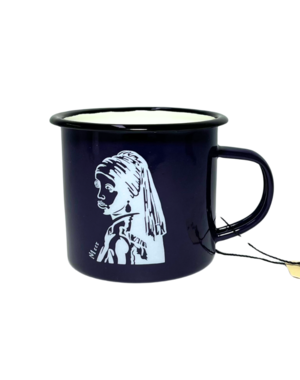 Enamel mug - girl with a pearl earring