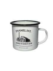  Enamel mug - white Emaillefabriek Amsterdam