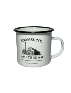  Enamel mug - white Emaillefabriek Amsterdam