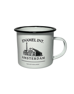 Emaillebecher - weiß Emaillefabriek Amsterdam