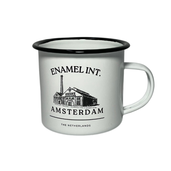 Enamel mug - white Emaillefabriek Amsterdam