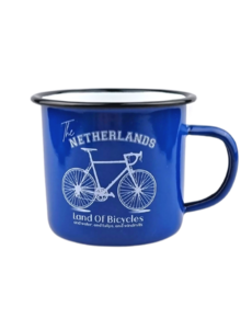  Enamel mug - Blue with racing bike