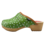 DINA Schwedische Holzschuhe – grüne Punkte